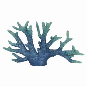 Plutus Brands Coral Decoration in Blue Resin (Pack of 1)