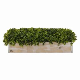 Plutus Brands Faux Topiary Pot in Green Wood (Pack of 1)