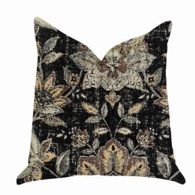 Plutus Luxury Throw Pillow (Black Mixed Variety) (Pack of 1)