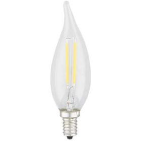 Lenawee LEN-41116-UL 2W Filament Candle Flame Tip E12 2700K Light Bulb (Pack of 1 Pack of 24)