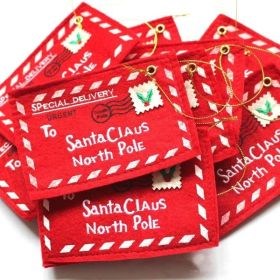 Letters To Santa Ornament, Envelope Ornament That Opens (Pack of 1)