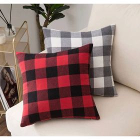 Fall/ Christmas Plaid Throw Pillow Cover (Pack of 1)