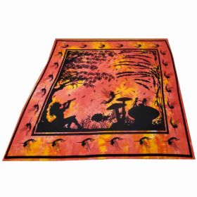 Orange Tie Dye Calling All Fairies Full Size Wall Tapestry (Pack of 1)