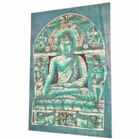 Batik Theme Buddha in Enlightenment Vintage Tapestry Banner (Pack of 1)