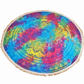 Tie Dye Ombre Round Star Mandala Crochet Tapestry Wall Art (Pack of 1)