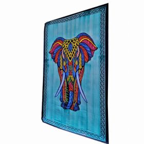 Indian Bohemian Elephant Brushstroke Art Tapestry Wall Hanging Decoration (Pack of 1)