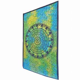 Chakra Star Elephant Mandala Tie Dye Tapestry (Pack of 1)