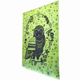 Trippy Owl Tapestry Wall Hanging (Pack of 1)