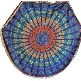 Beach Vibes Round Mandala Tapestry (Pack of 1)