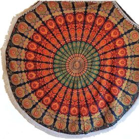 Earthy Vibes Round Mandala Tapestry (Pack of 1)
