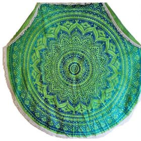 Rainforest Green Round Mandala Tapestry (Pack of 1)
