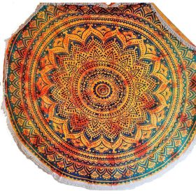 Henna Burst Round Mandala Tapestry (Pack of 1)