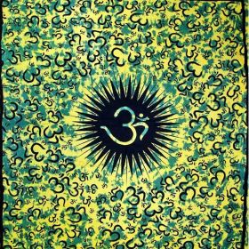 Henna Green Om Echoes Tapestry (Pack of 1)