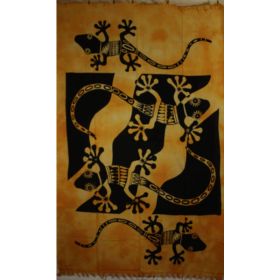 Orange Tribal Salamander Tapestry (Pack of 1)