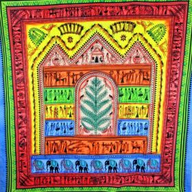Harmonious Tribal Village Tapestry (Pack of 1)