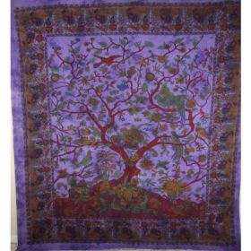 Violet Tree of Life Birds Tapestry (Pack of 1)