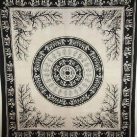 Black Tigers & Elephants Majestic Beasts Tapestry (Pack of 1)