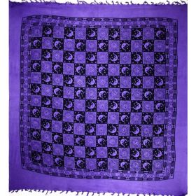Checkered Sun & Moon with Tassels Tapestry (Pack of 1)